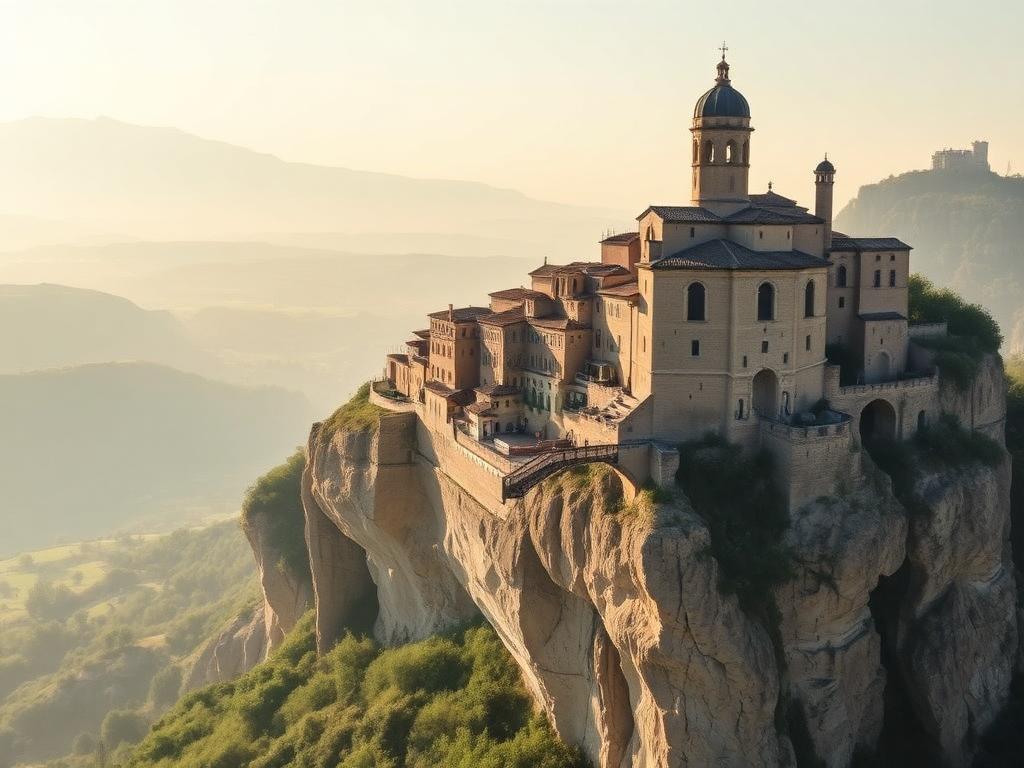 Civita di Bagnoregio, a cliff-top village reached by a long footbridge